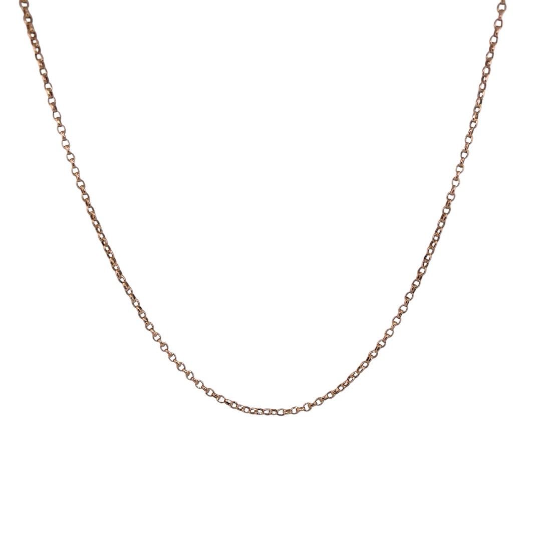 A Pre-owned 9 Carat Yellow Gold Belcher Link Chain Necklace