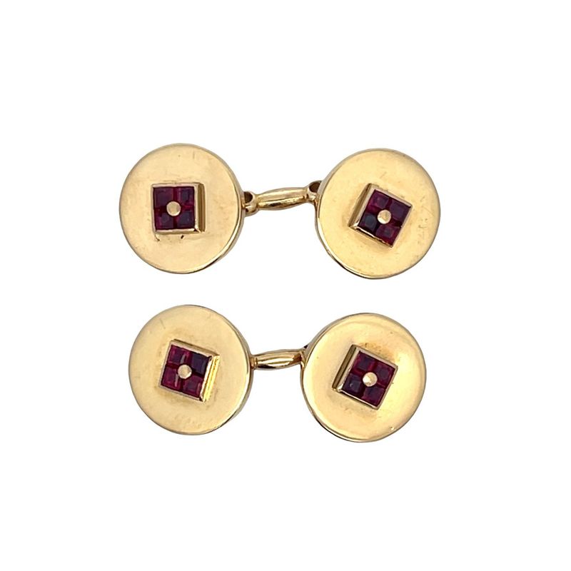 Vintage Cartier Ruby Cufflinks