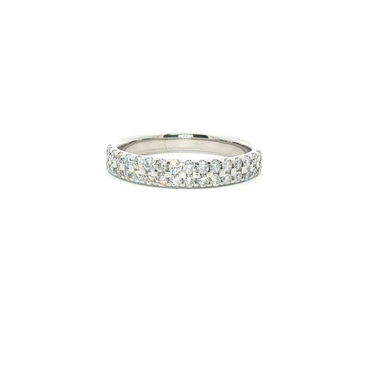 Brilliant Cut Diamond Micro Set Half Eternity Ring