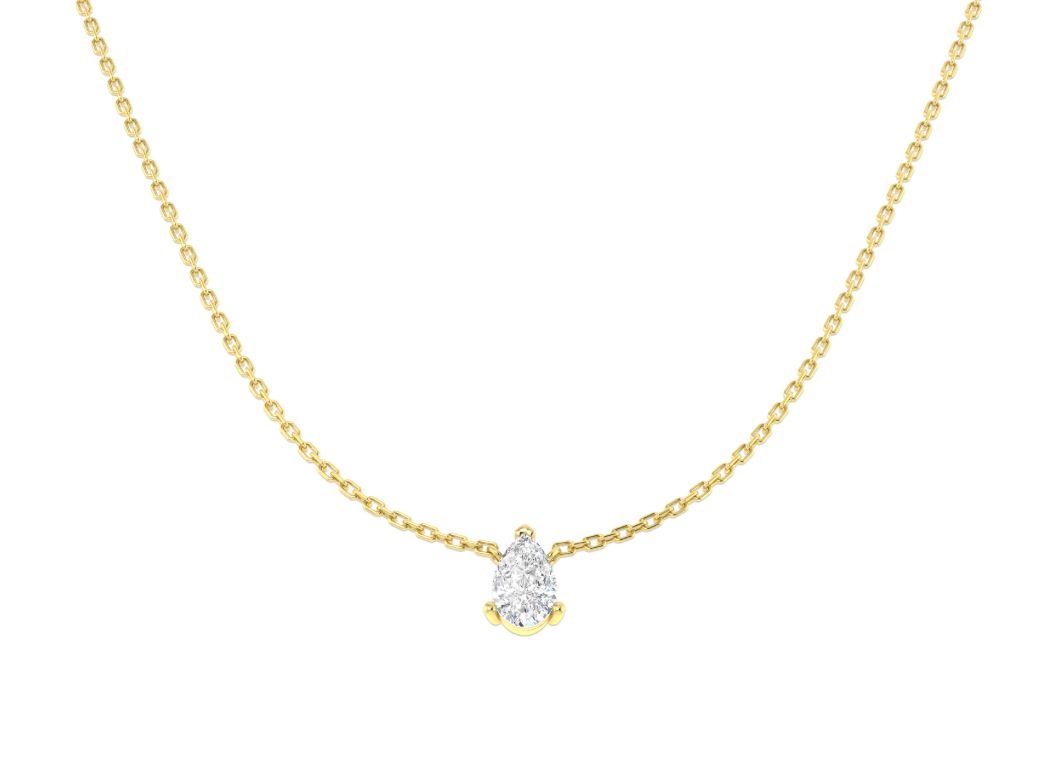 9 Carat Gold Pear Cut Lab Created Diamond Pendant 9 Carat Gold Pear Cut Lab Created Diamond Pendant
