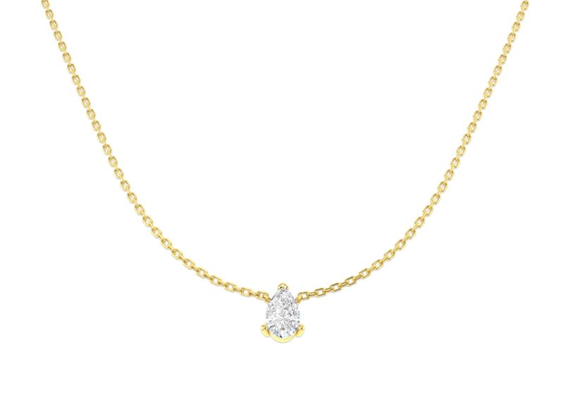 9 Carat Gold Pear Cut Lab Created Diamond Pendant 9 Carat Gold Pear Cut Lab Created Diamond Pendant