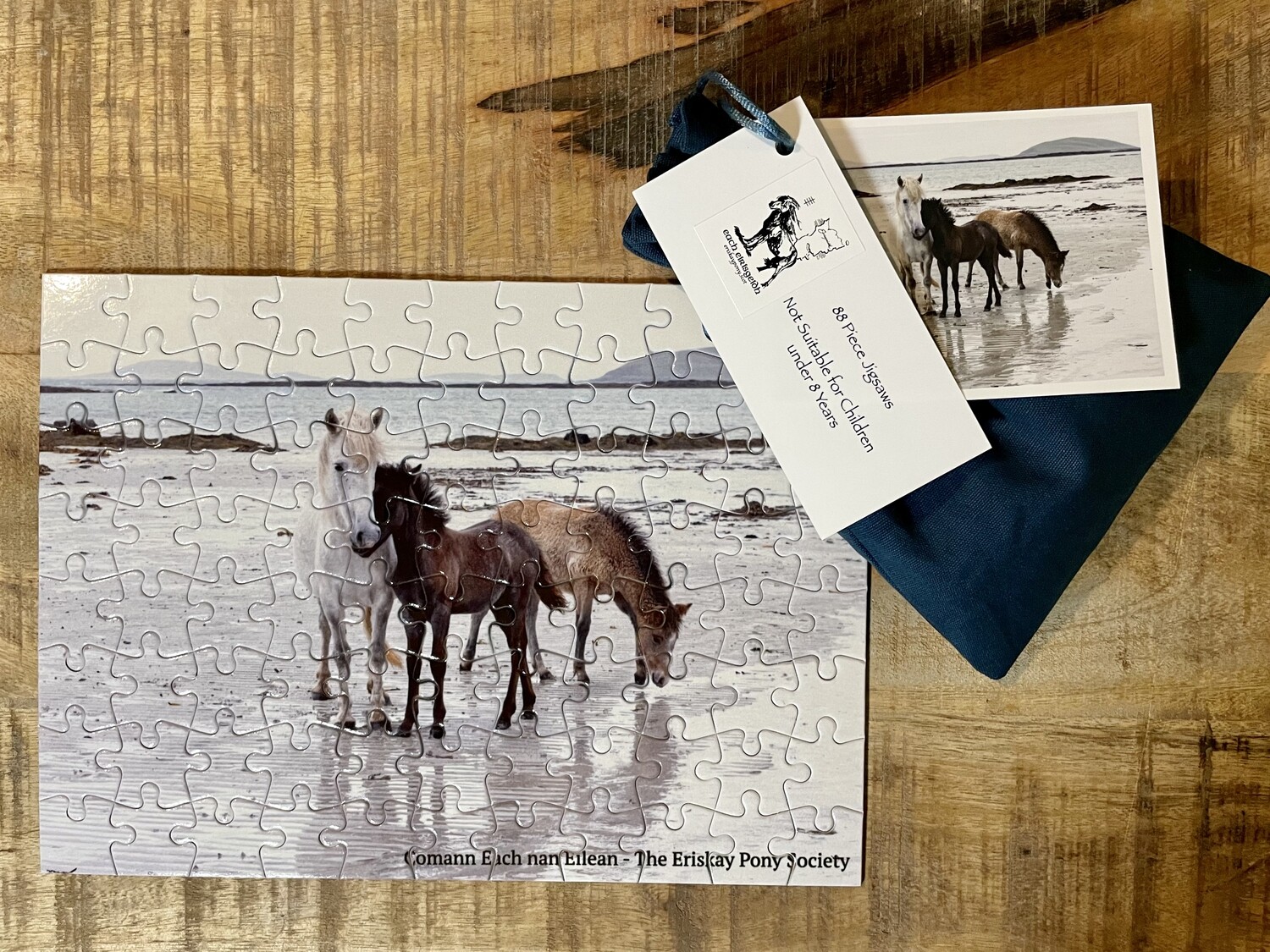 Eriskay Ponies Exploring the Beach - Jigsaw