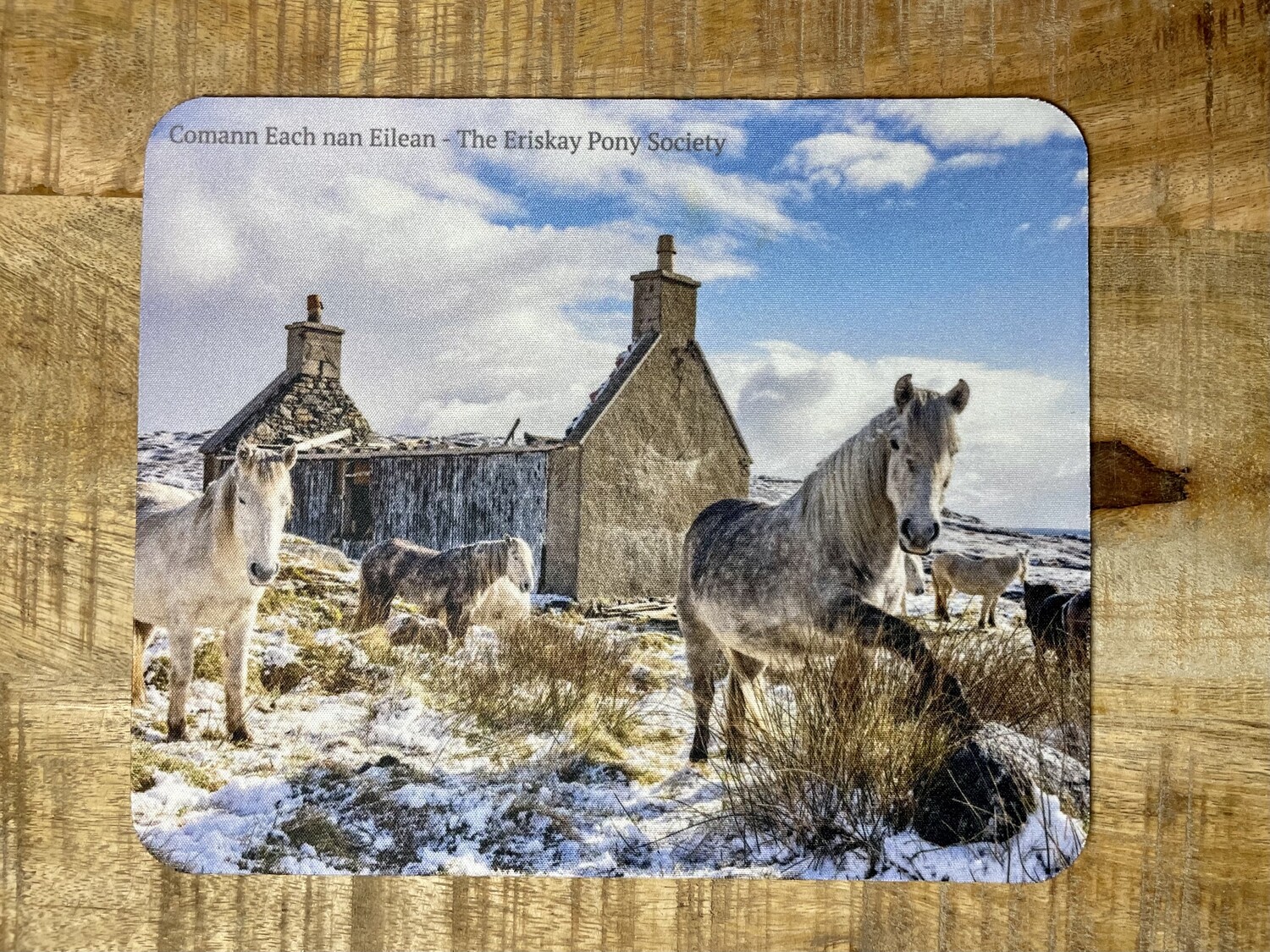 Eriskay Ponies in the Snow - Mousemat