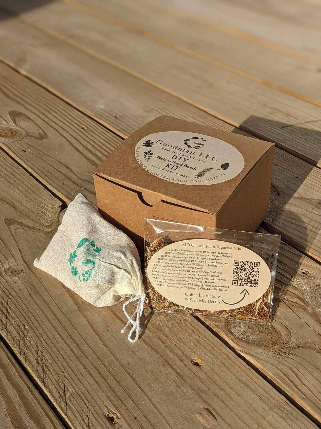 MD Coastal Plain Riparian Native Seed Bomb DIY KIT