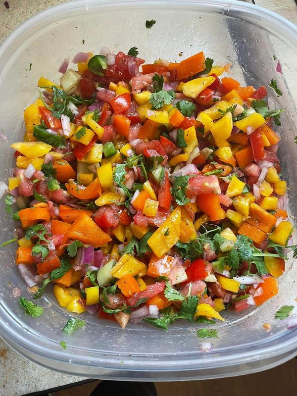 Reason #184 to have an indoor dwarf citrus tree: Pico de Gallo