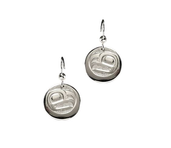 EARRINGS PEWTER EAGLE SUN