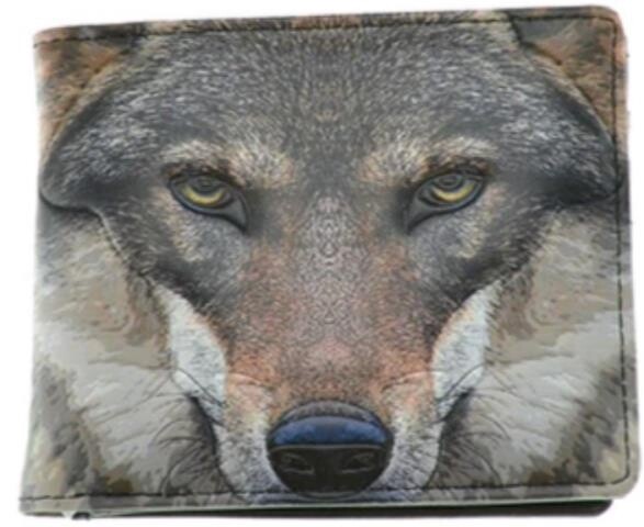 WALLET MENS WOLF FACE