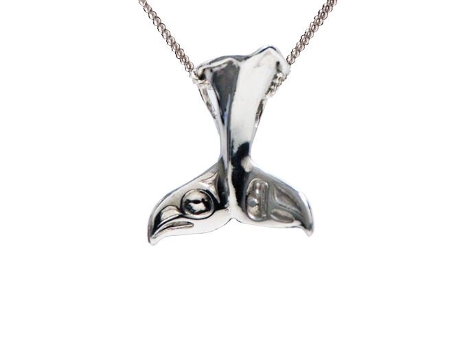 PENDANT PEWTER RAVEN WHALE TAIL