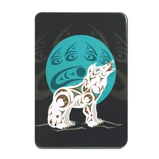 MAGNET METAL EMBOSSED HOWLING WOLF