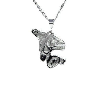 PENDANT PEWTER WHALE