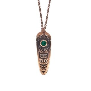 PENDANT - SACRED FEATHER EMERALD