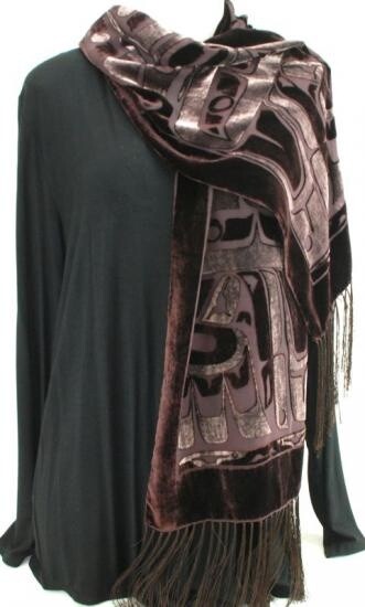 SCARF VELVET BURNT SUN COCOA