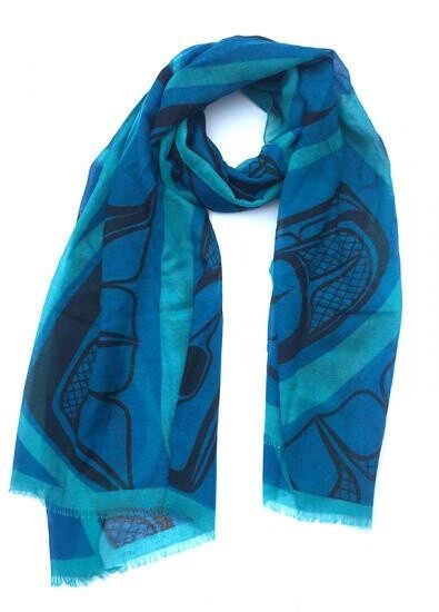 SHAWL POLY WOVEN FROG