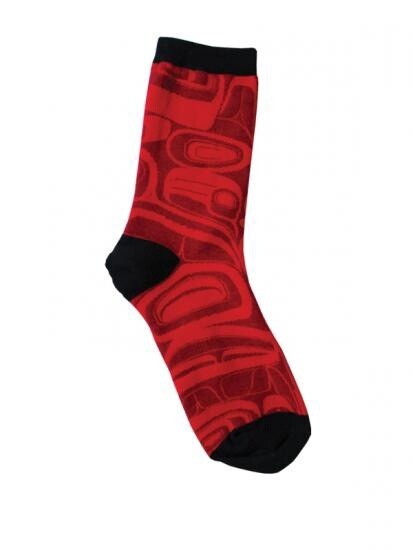 SOCK CREW RAVEN RED