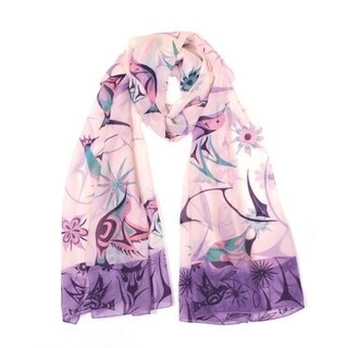 SCARF CHIFFON HUMMINGBIRD DISCOUNTUED