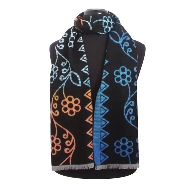 SCARF BRUSHED SILK SCARF MOTHER EARTH