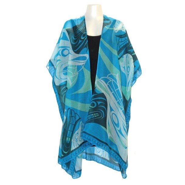 SHEER FASHION WRAP  SPIRIT WOLF