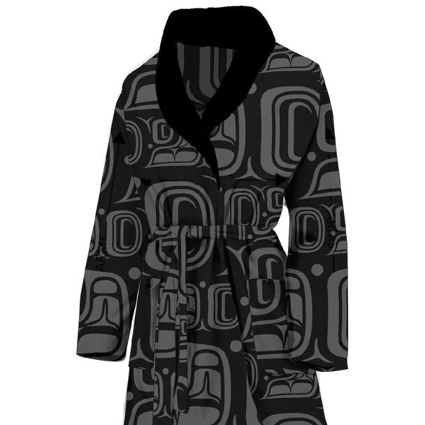BATH ROBE FORM LINE IN GREY