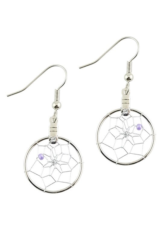 EARRINGS CLASSIC DREAMCATCHER SILVER 3/4&quot;