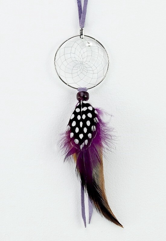DREAMCATCHER1.5&quot;LAVENDER/METAL FEATHER