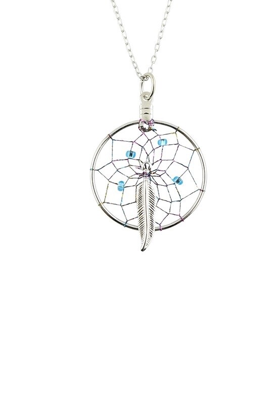 PENDANT CLASSIC DREAMCATCHER SILVER 1&quot;