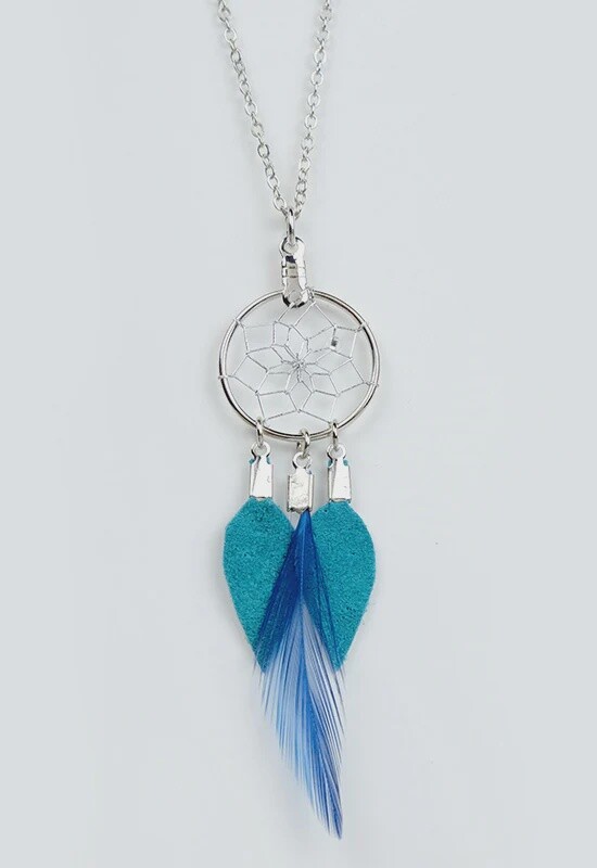 PENDANT HIDE DREAMCATCHER SILVER 3/4&quot;