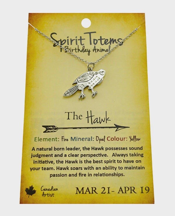 PENDANT SPIRIT TOTEM HAWK