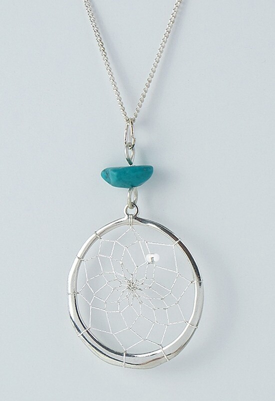 PENDANT DREAMCATCHER STERLING SILVER 1&quot;