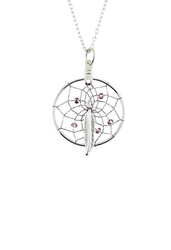 PENDANT DREAMCATCHER 1&quot;, Style: W/PURPLE
