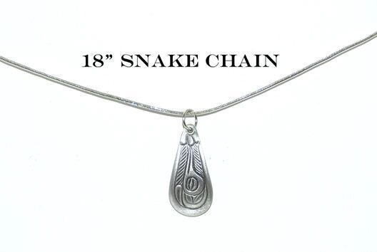 PENDANT CHAIN H-BIRD SM PEWTER