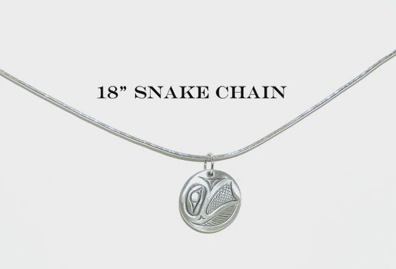 PENDANT CHAIN RAVEN SM PEWTER