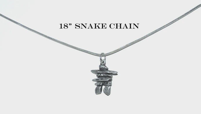 PENDANT CHAIN INUKSHUK SM PEWTER