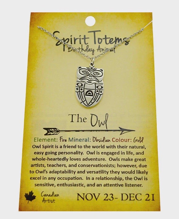 PENDANT SPIRIT TOTEM OWL