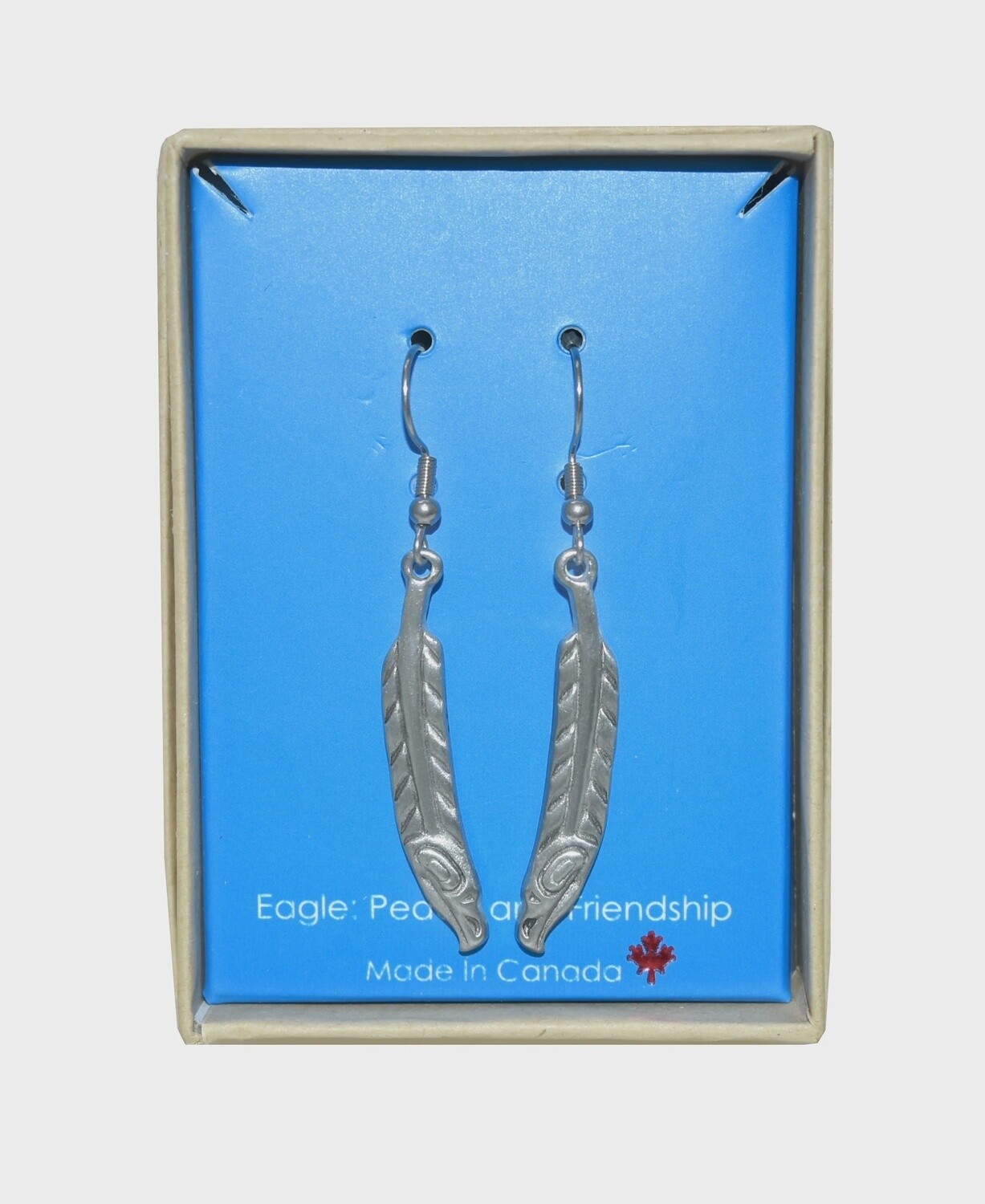 EARRINGS EAGLE FEATHER BOX