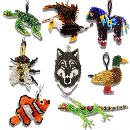 KEYCHAIN  ANIMIAL  - TRIBAL ROOTS
