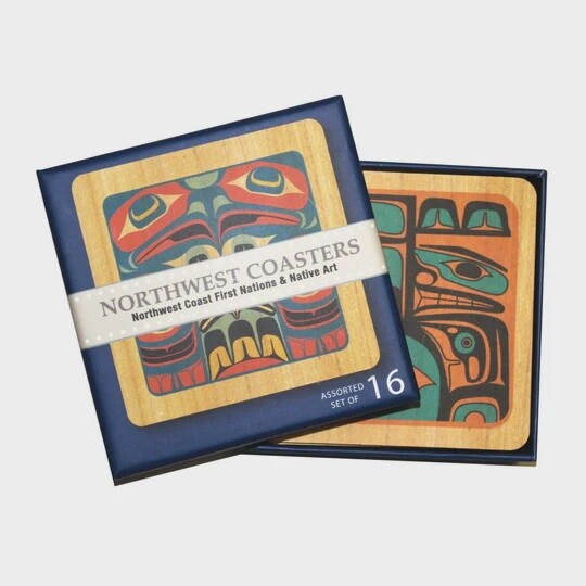 COASTERS IN BOX 16 ASSORTED DESIGNS RECTANGLE