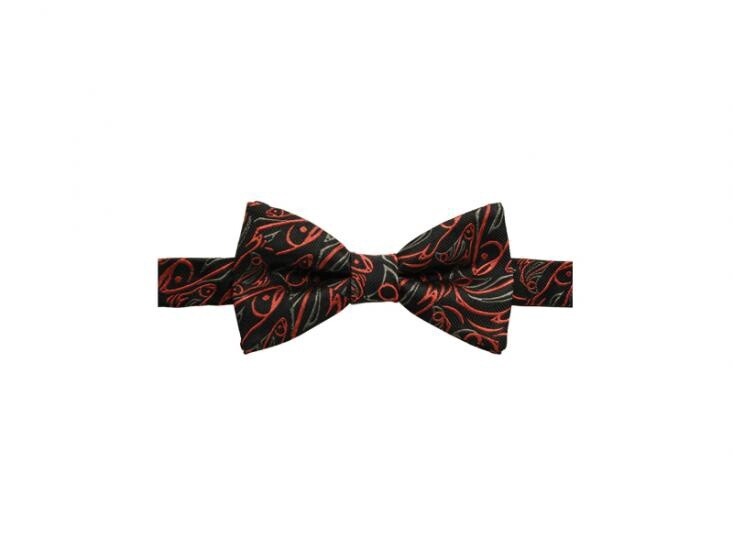 BOWTIE SILK SALMON RED/BLK