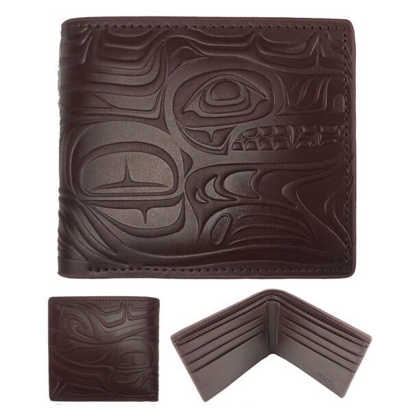 LEATHER EMBOSSED WALLET - SPIRIT WOLF