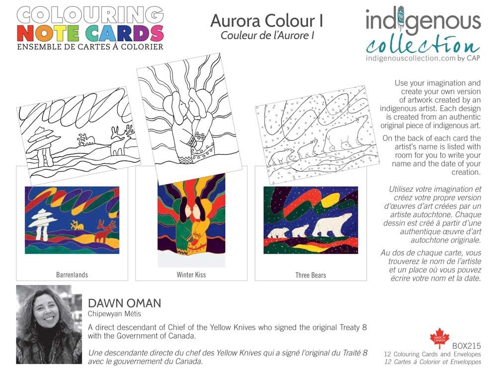 COLOURING NOTE CARDS - AURORA COLOURING