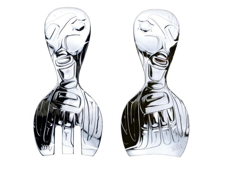 SALAD SERVER RAVEN CHROMIUM PLATED