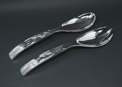 SILVER SERVERS EAGLE WHALE SILVER PLATED