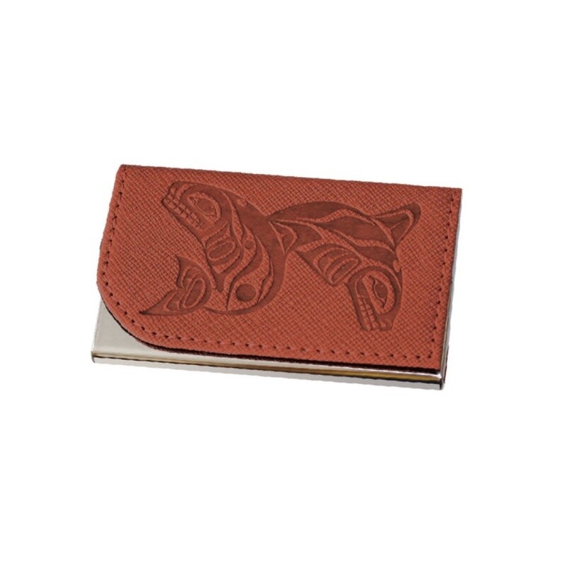 CARD HOLDER WHALE BROWN