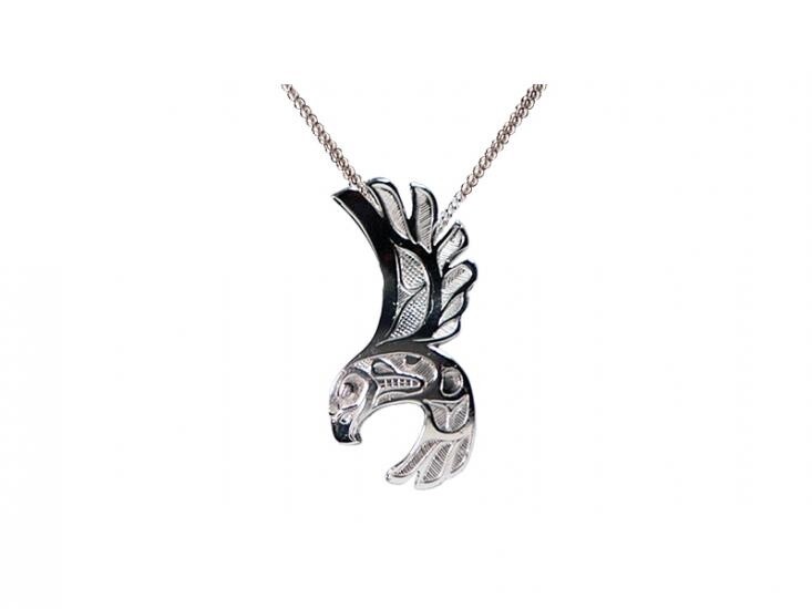 PENDANT PEWTER EAGLE FREE FLIGHT