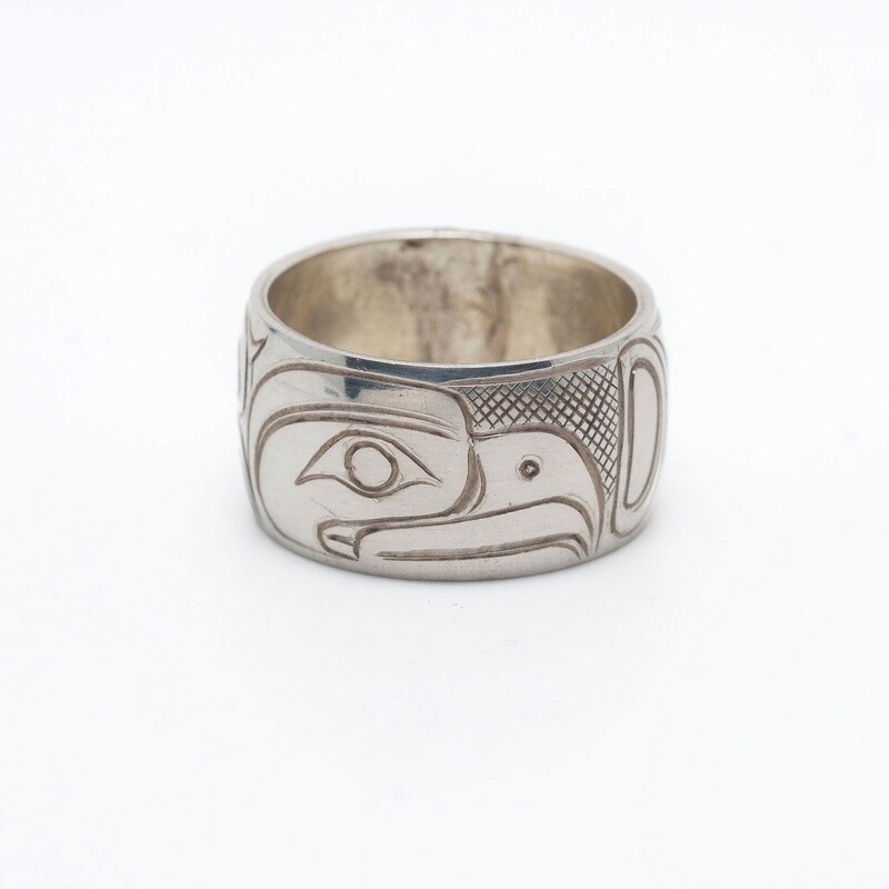 RING SILVER 3/8 WIDE