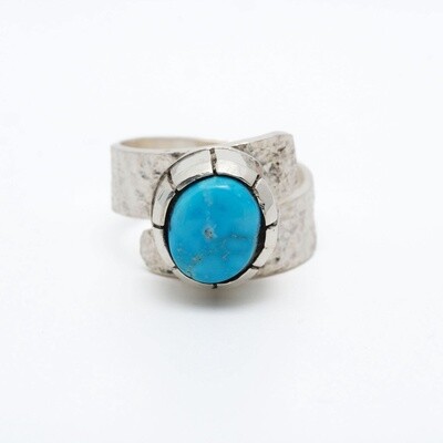 RING TURQUOISE STONE SZ 5 TERRACE CAMBELL