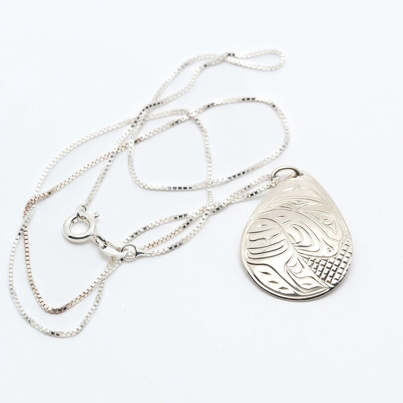 PENDANT SILVER DROP EAGLE