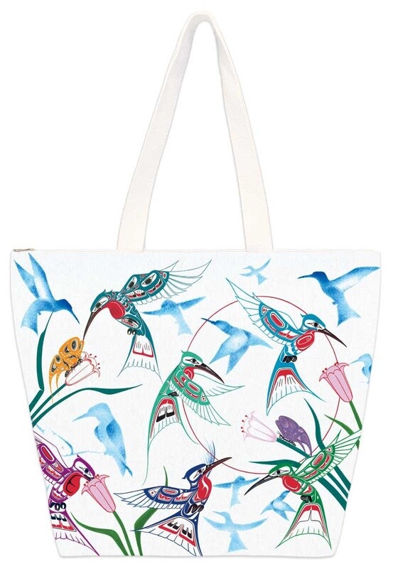 TOTE BAG GARDEN OF HUMMINGBIRDS