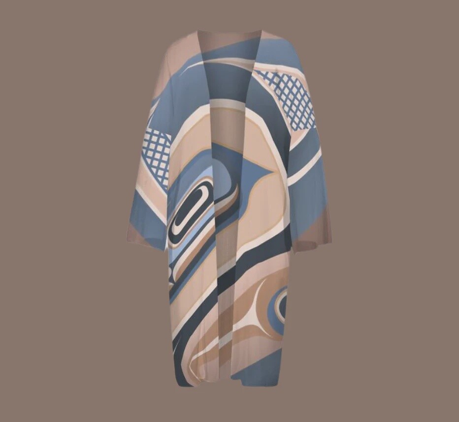 KIMONO OS KNIT CHIFFON DISCONTINUE
