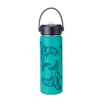 WIDE MOUTH INSULATED BOTTLE RAVEN KILLER WHALE