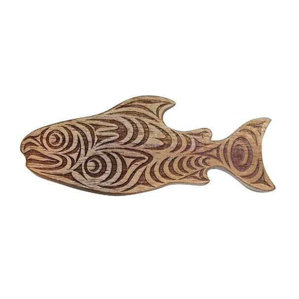SPIRIT WOOD MAGNET - SALMON